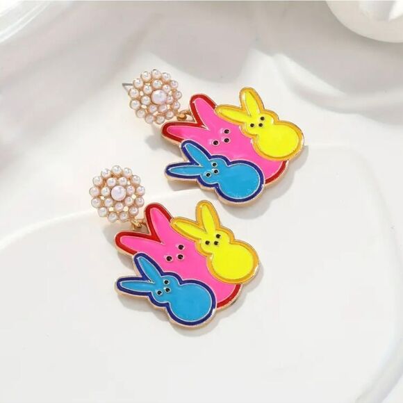 3 For 26 - Easter Peeps Pearls Earrings - Picture 3 of 8